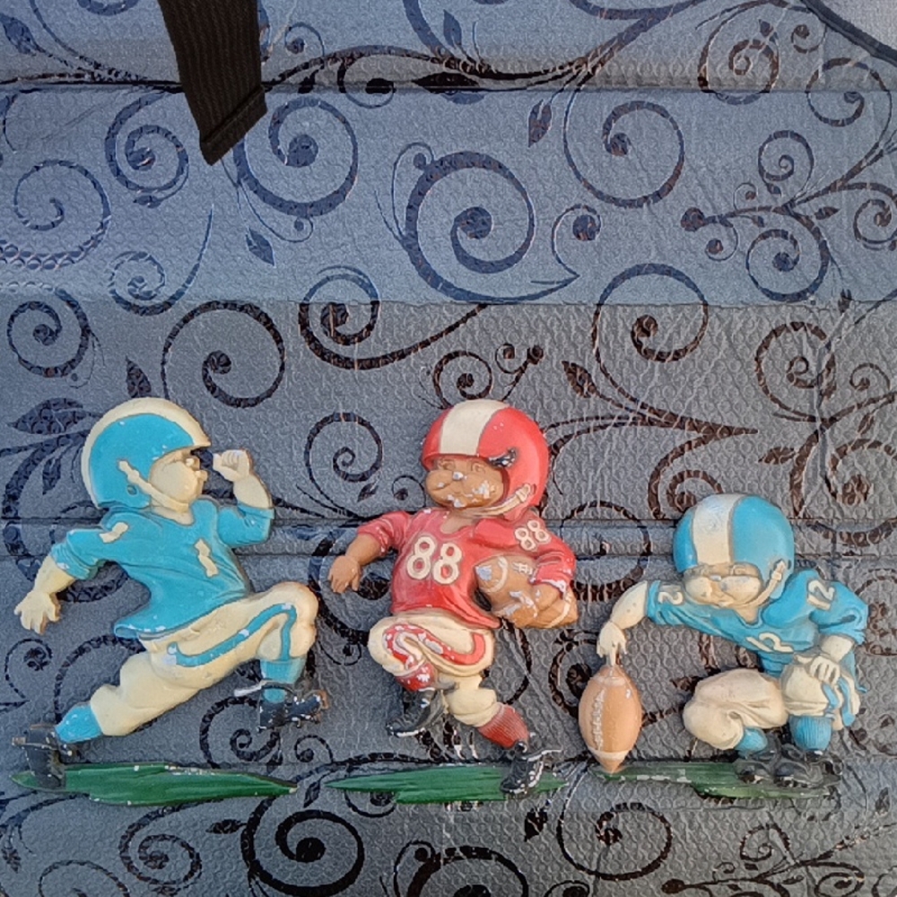 Homco Football Wall Art in Blue and Red